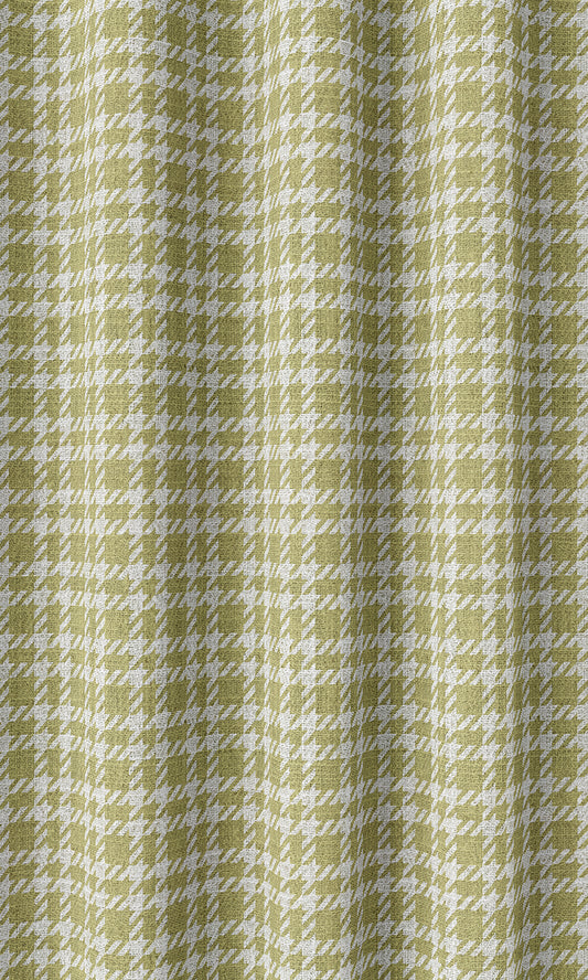 Check Print Drapes (Chartreuse Green/ White)