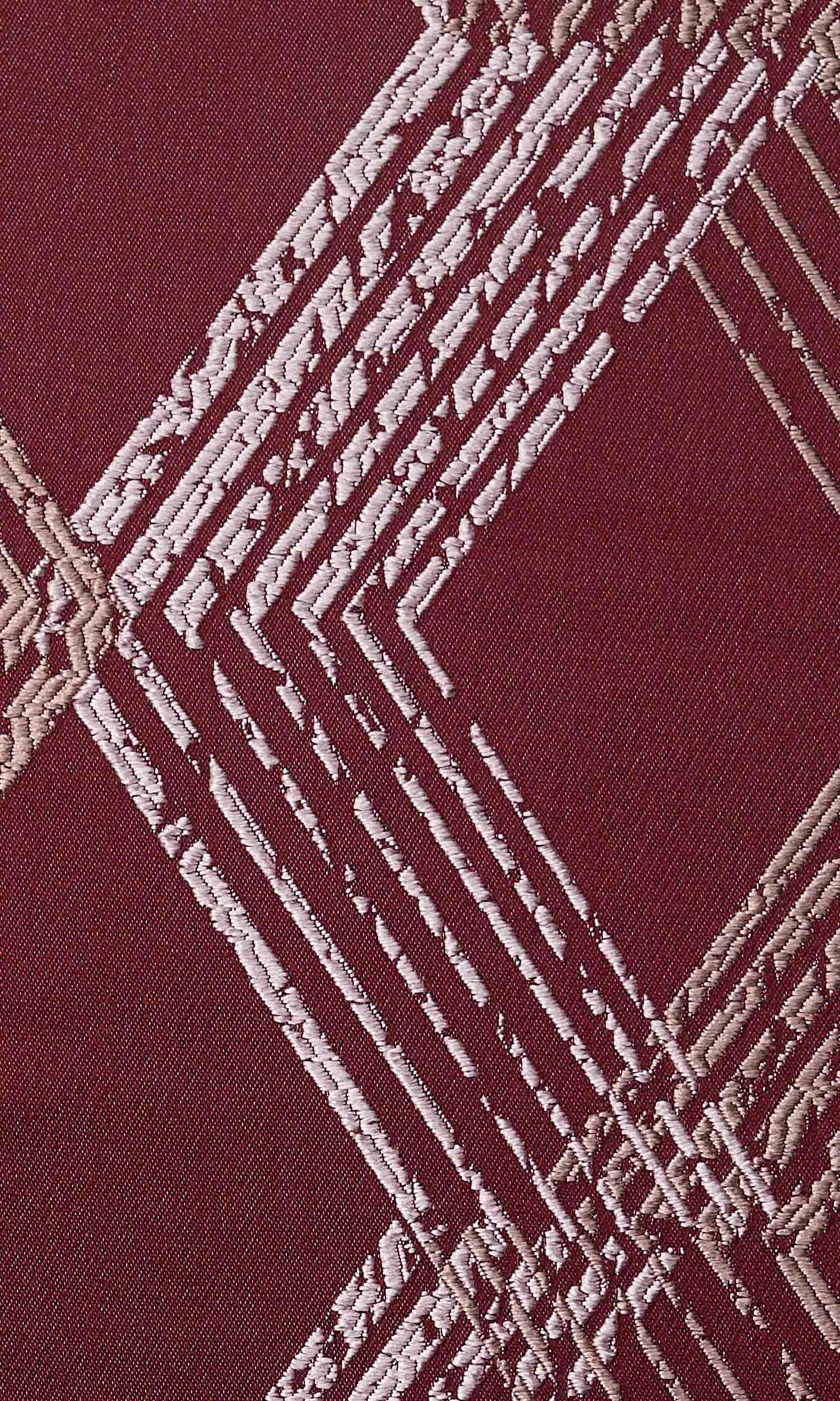 Geometric Patterned  Home Textile Fabric Material Sample (Red)
