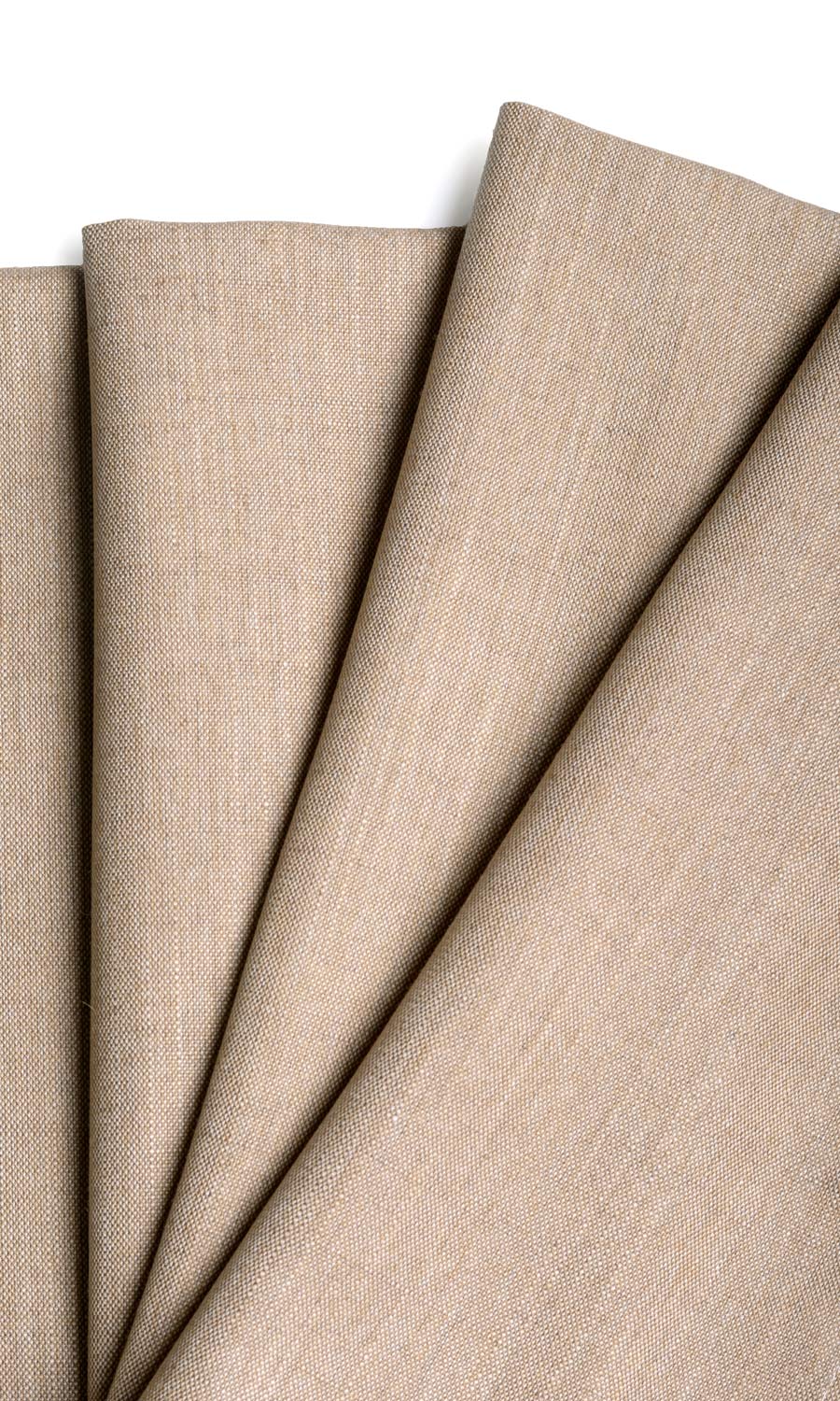 Plain Linen Texture Drapes for Living, Bedroom, Kitchen, Bathroom (Cinnamon Brown)