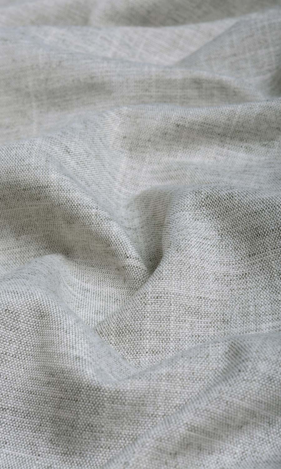 Plain Linen Textured Pinch Pleat, Rod Pocket, Eyelet Curtains (Smoke White)