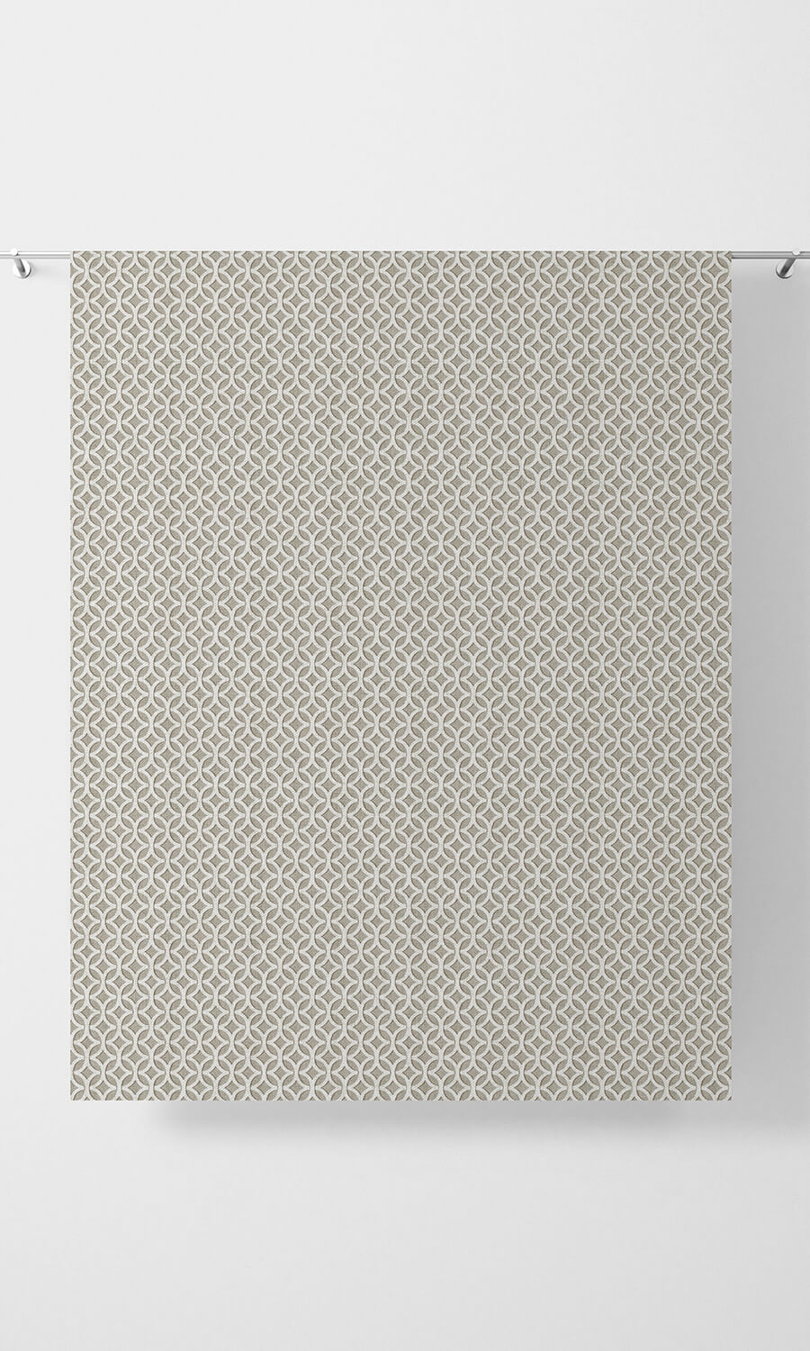Geometric Print Free Fabric Material Sample (Warm Grey)