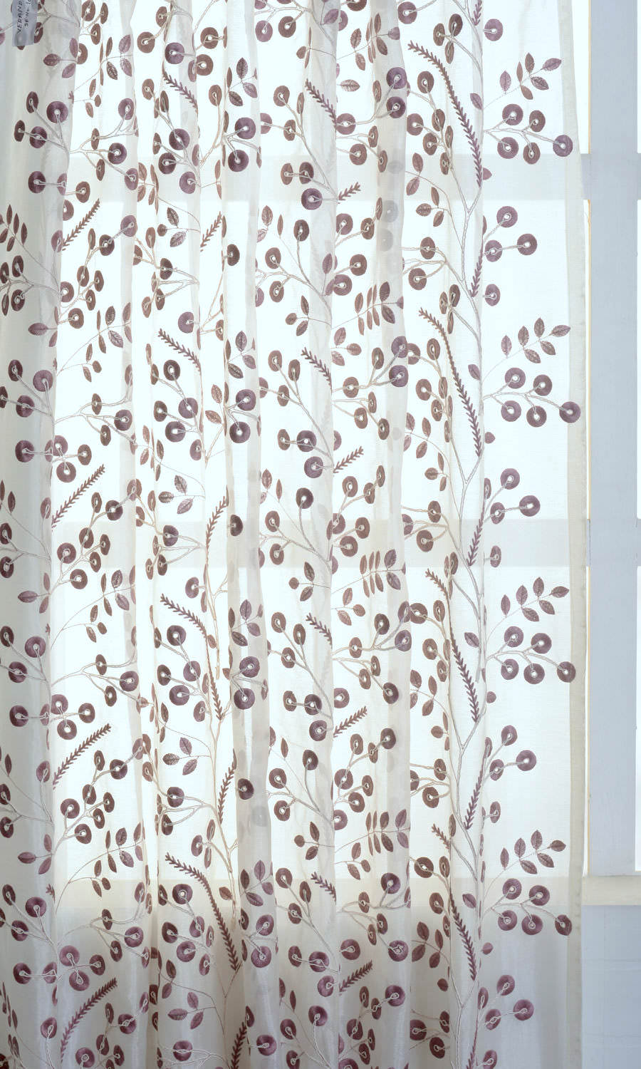Nature Inspired Home Textile Fabric Material Sample (White/ Pink)