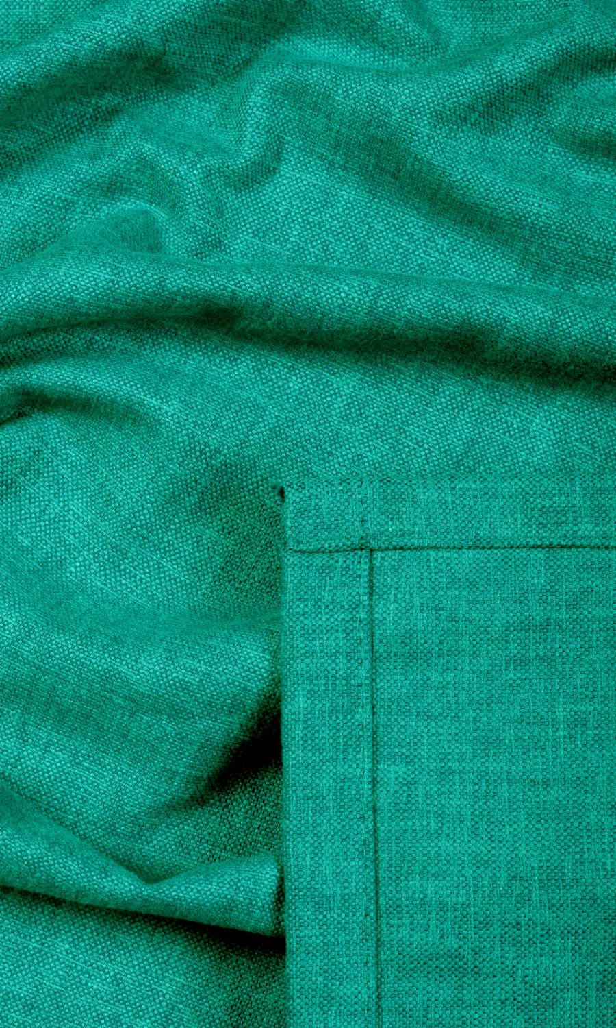 Green Print Window Treatments Fabric Sample (Turquoise Green)