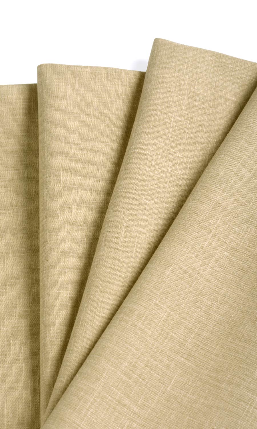 Linen Texture Window Treatments Fabric By the Metre (Wheat Beige)