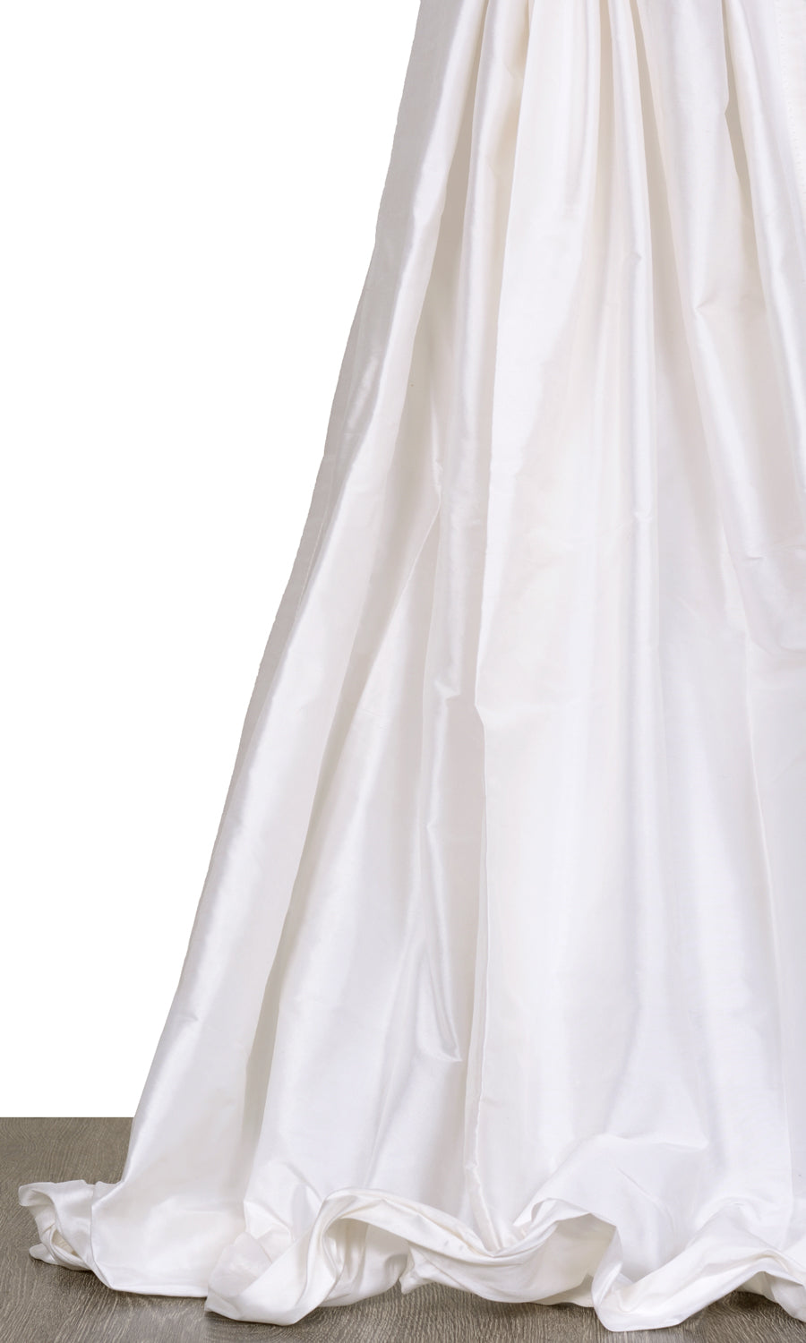 Shantung Silk Curtain Panels for Living, Bedroom, Kitchen, Bathroom (White)
