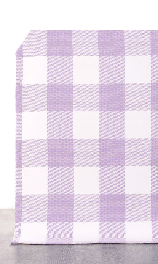Buffalo Plaid Curtains (Pale Purple/ White)
