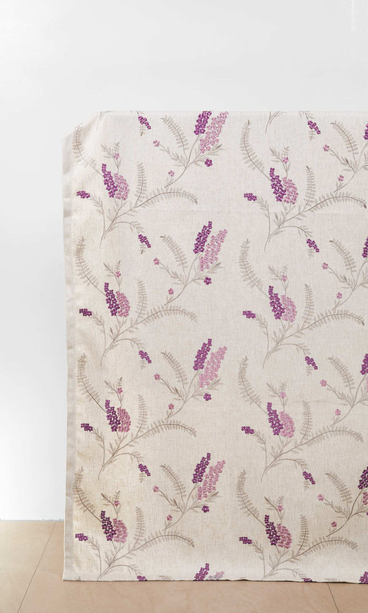 Floral Drapes (Beige/ Purple/ Lilac)