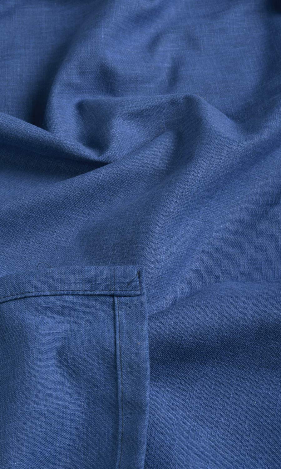 Poly-Cotton Blend Fabric By the Metre for Curtains & Drapes (Cobalt)