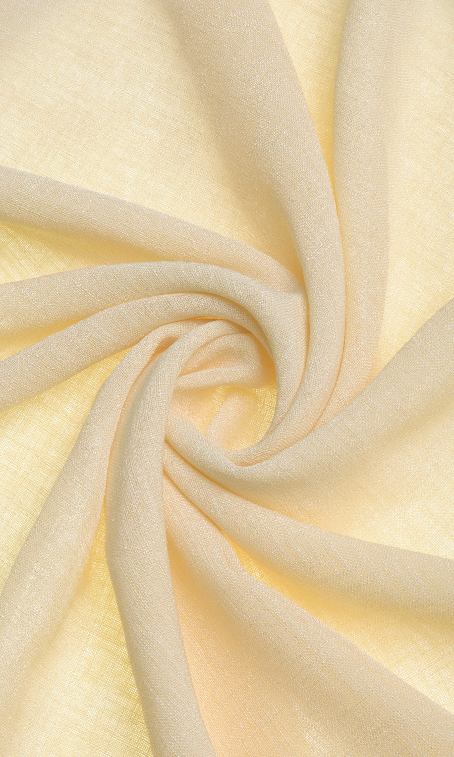 Sheer Linen Home Textile Fabric Material By the Metre (Lemon Yellow)
