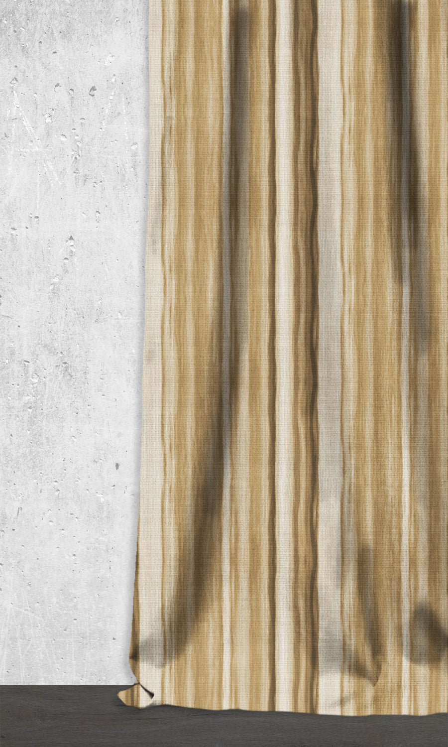 Modern Striped Print Drapery for Living, Bedroom, Kitchen, Bathroom (Brown/ Beige)