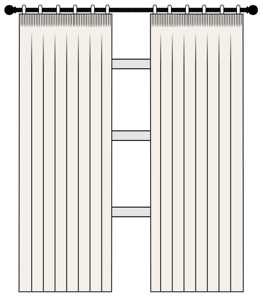 Pencil pleat curtains from The White Window