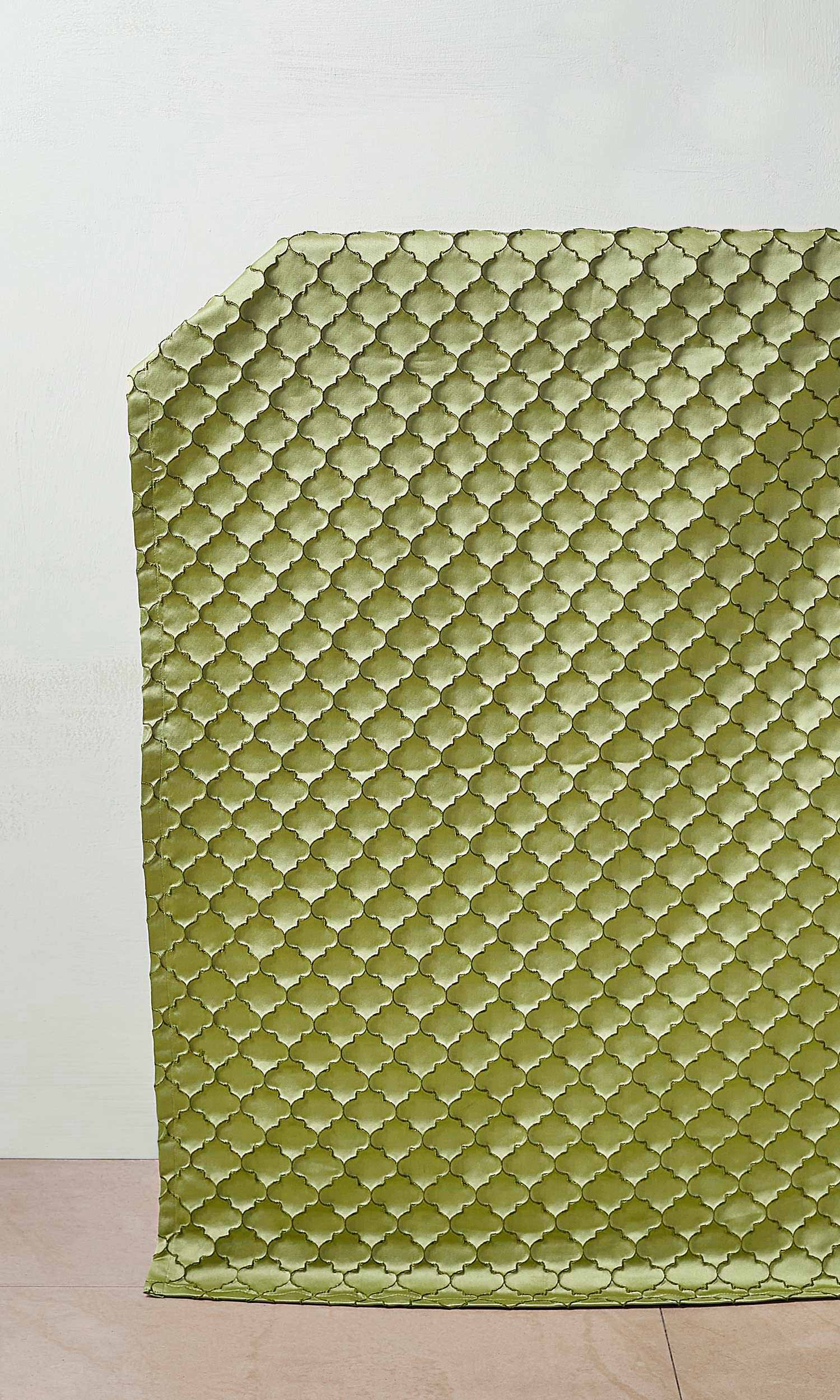 Silk Blend Curtain Panels for Living, Bedroom, Kitchen, Bathroom (Green)