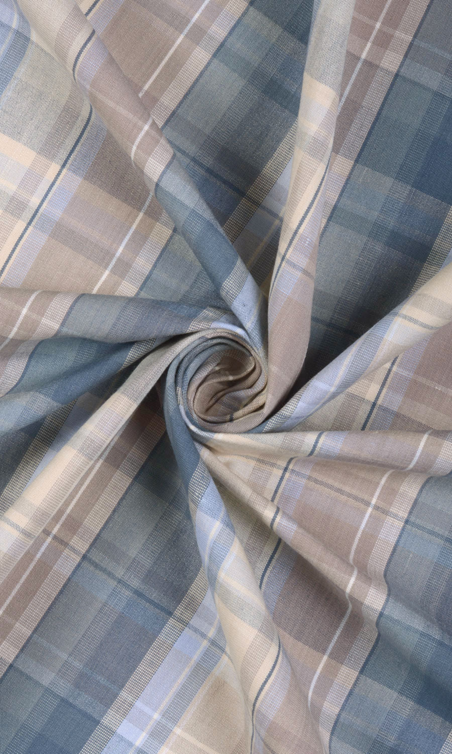 Cotton Curtains / Drapes / Window Drapery Panels (Blue/ Brown)