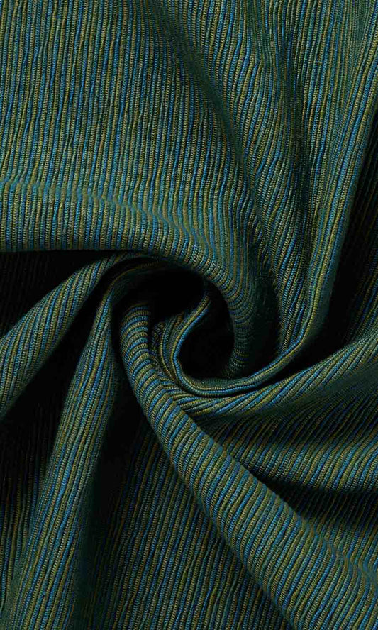 Moss Blue Custom Cotton Curtains Image
