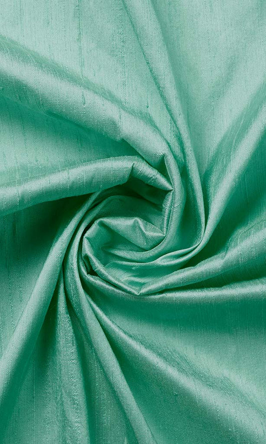 Pure Silk Home Décor Fabric Sample (Mint Sea Green)