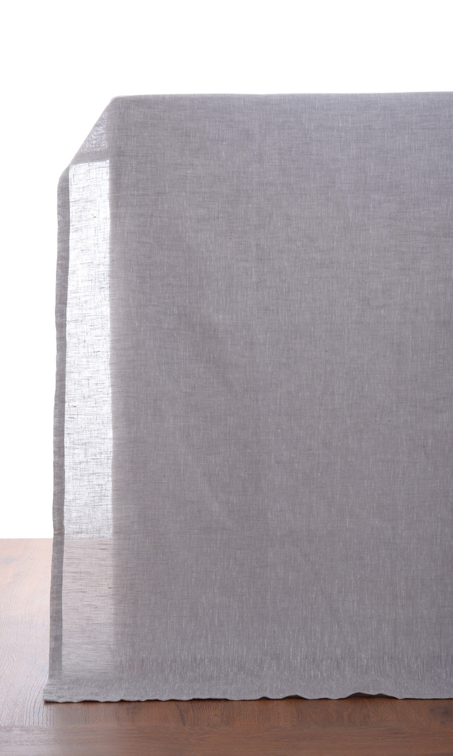 Sheer Any Size Style Curtains (Black/ Grey)