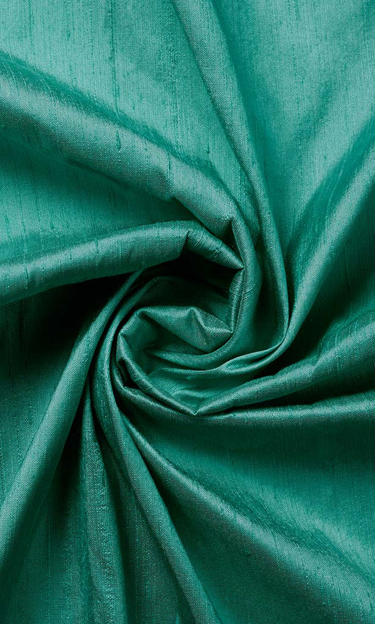 Dupioni Silk Drapery (Seafoam Green/ Blue)