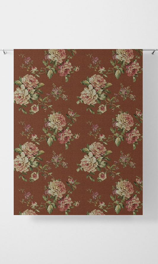 Modern Floral Pattern Print Drapes