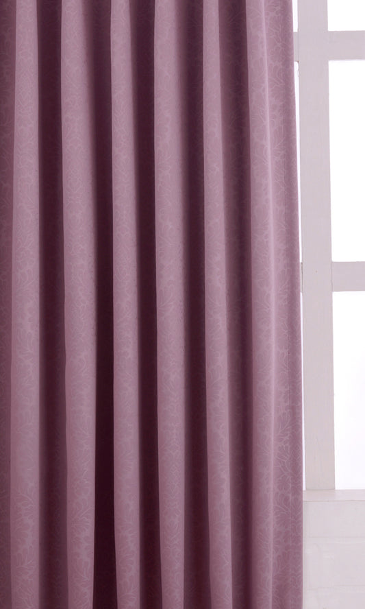 Printed Purple Room Darkening Blackout Curtains