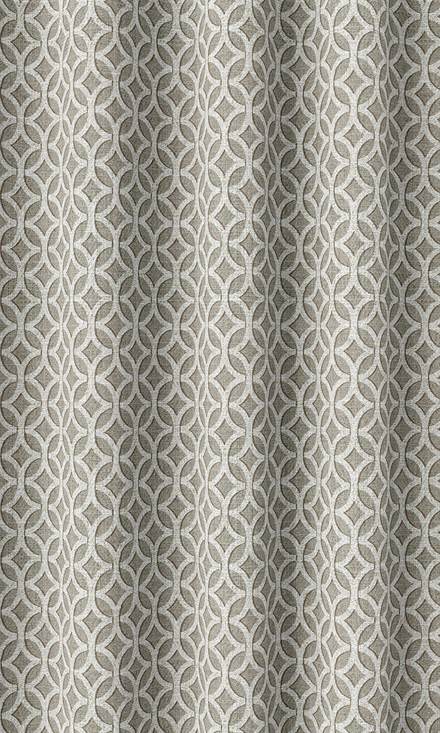 Geometric Print Home Textile Fabric Material Sample (Warm Grey)