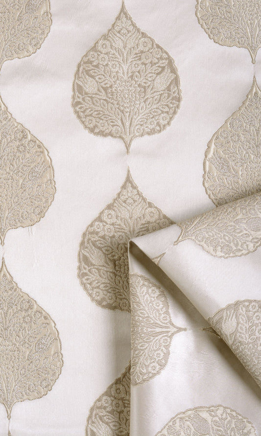 Ogee Patterned Drapes (Ivory/ Beige)