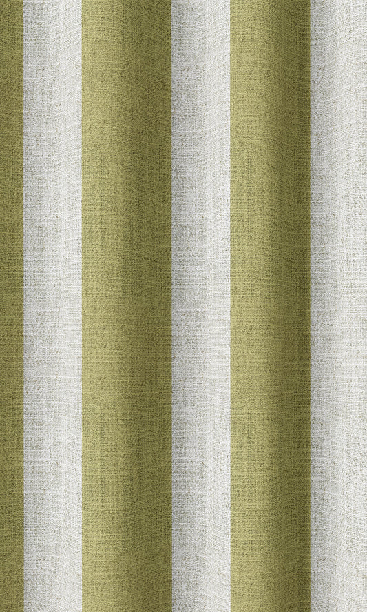 Cotton Curtains For Home Decor (Green / White)