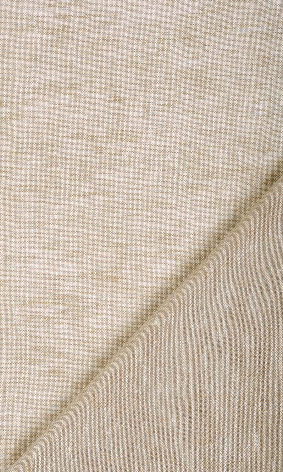 Sheer Linen Fabric By the Metre for Curtains & Drapes (Beige)