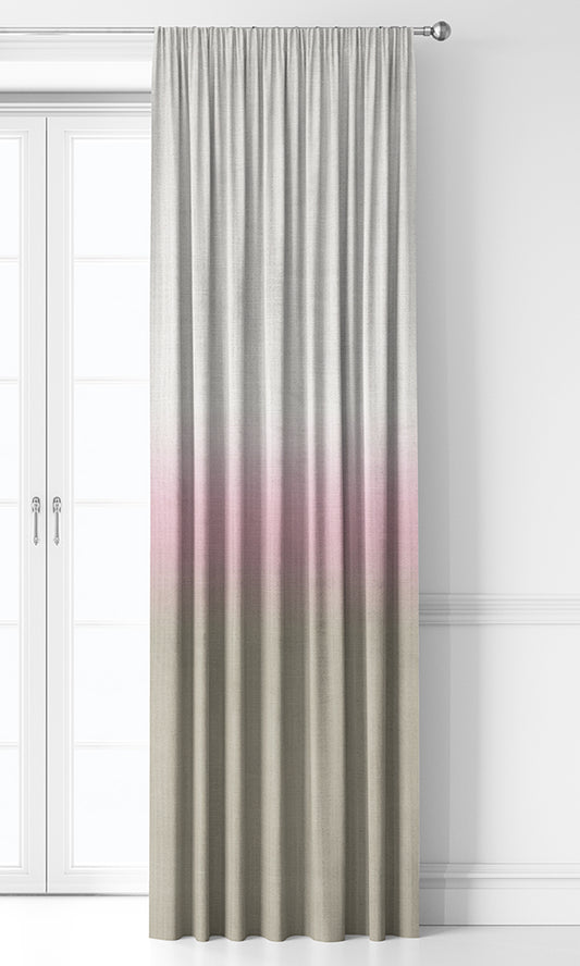 Ombre Drapes In Pink & Beige Color
