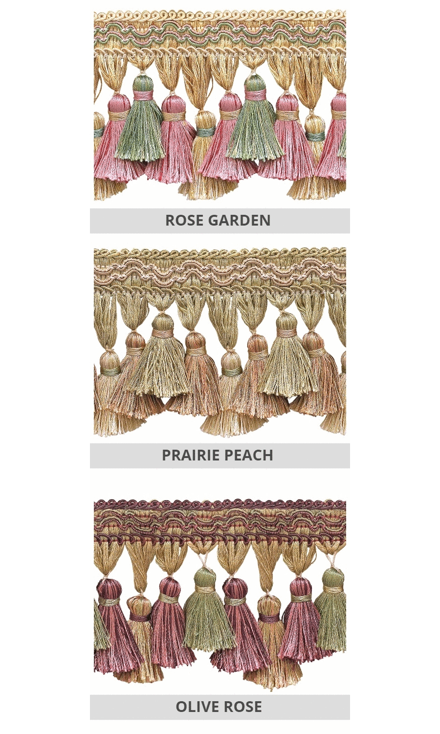 Drapery tassel trims