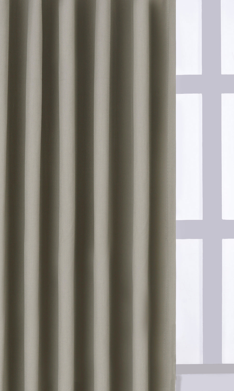 Poly-Cotton Fabric By the Metre for Curtains & Drapes (Grey)