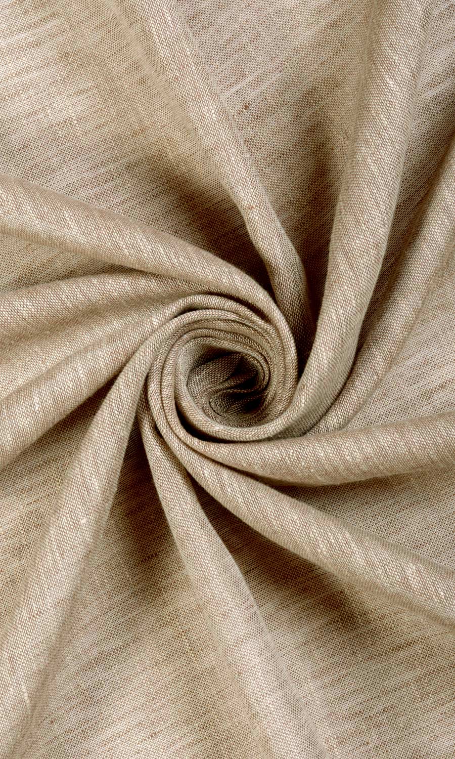 Linen Sheer Free Fabric Material Sample (Beige/ Brown/ Umber)