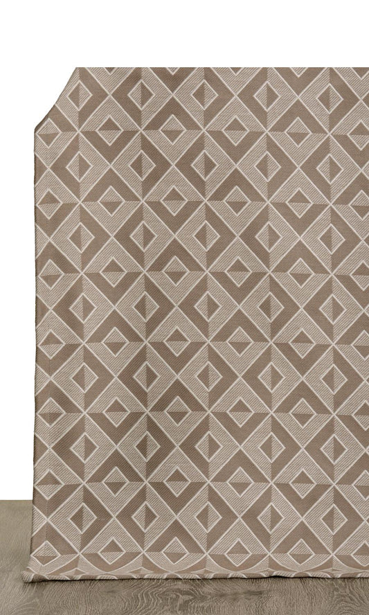 Geometric  Drapes (Mocha Brown)