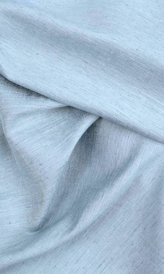 Light Blue Silk Custom Curtains