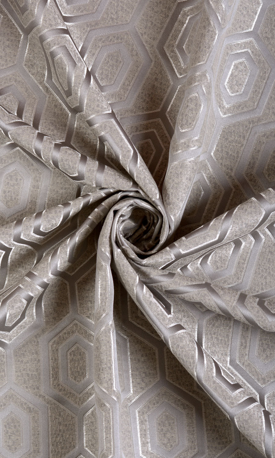 Jacquard Honeycomb Patterned  Curtains / Drapes / Window Drapery Panels (Grey)
