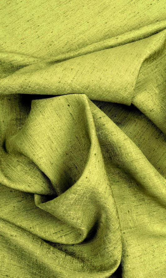 Fern/Olive Green Silk Custom Curtains