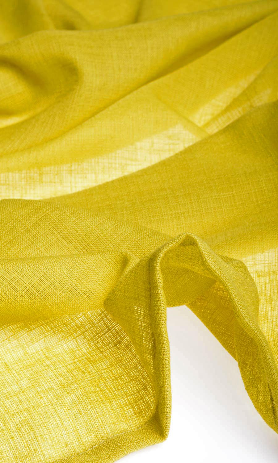 Sheer Home Textile Fabric Material Sample (Yellow)