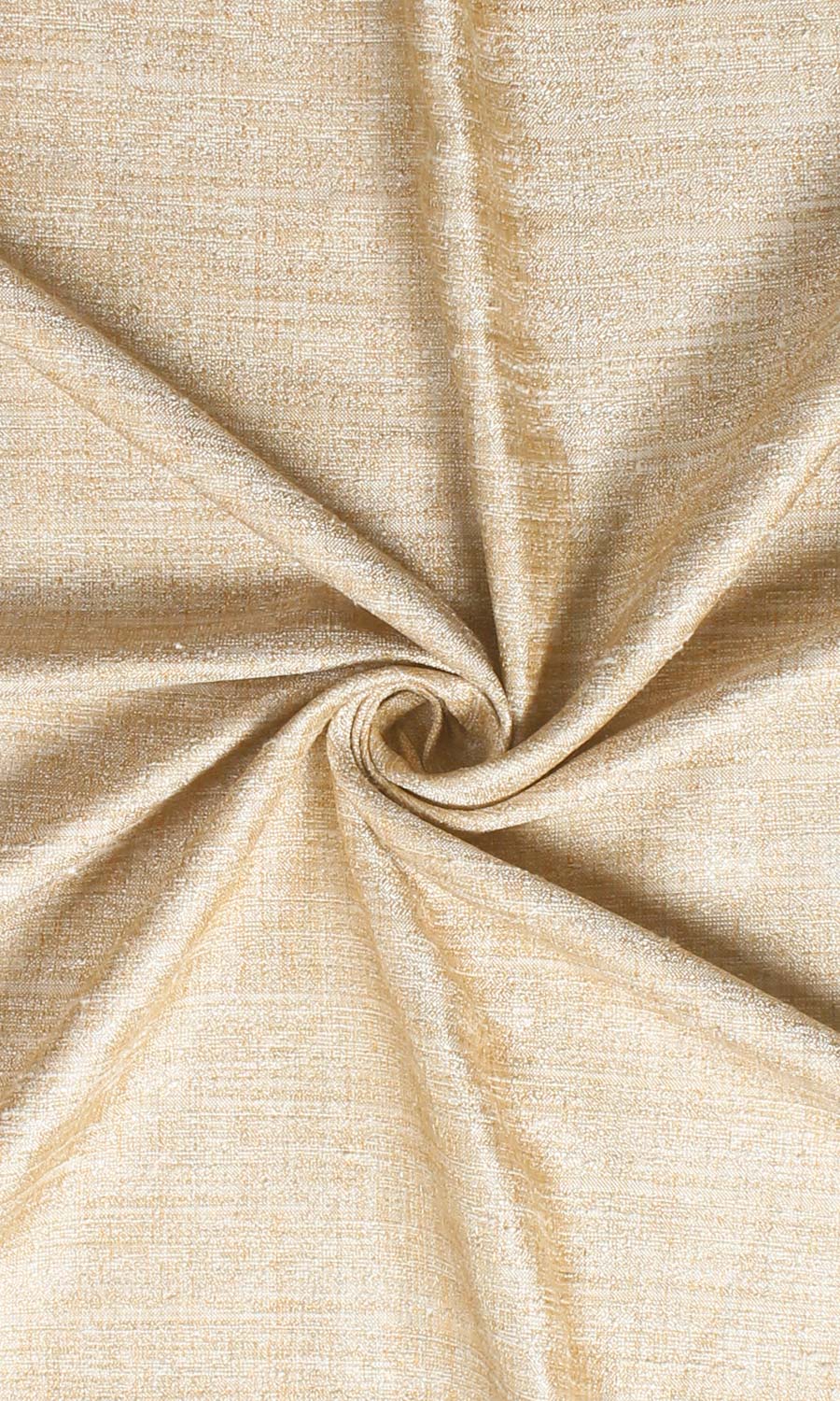 Faux Silk Textured Window Treatments Fabric By the Metre (Golden Beige)