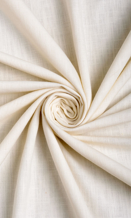 Custom Poly-Cotton Curtains & Drapes (Cream / White)