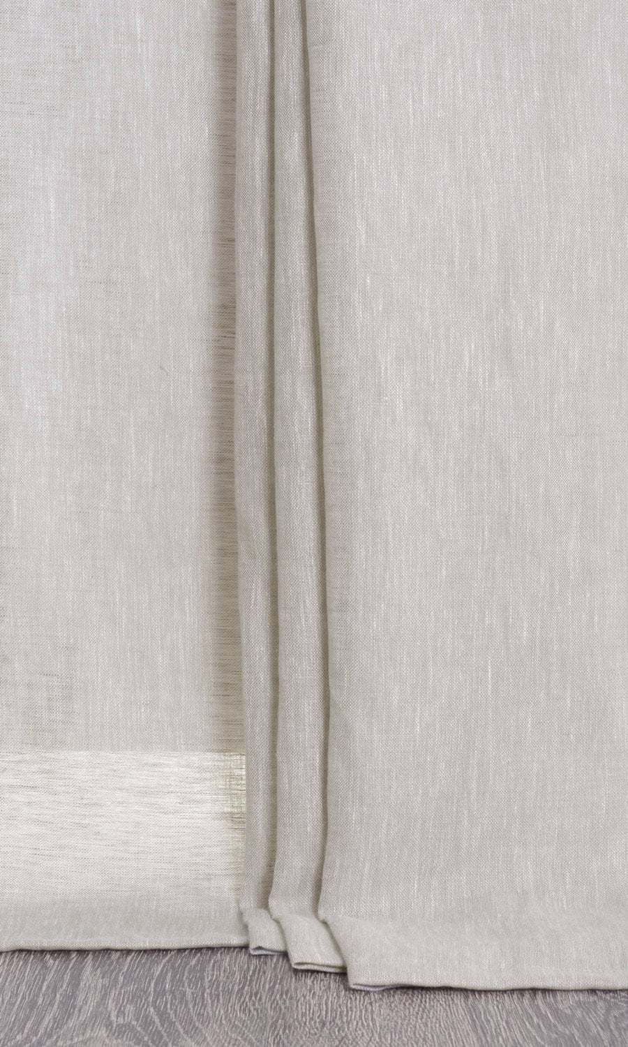 Linen Sheer Drapes for Living, Bedroom, Kitchen, Bathroom (Ash Gray/ Abalone Gray)