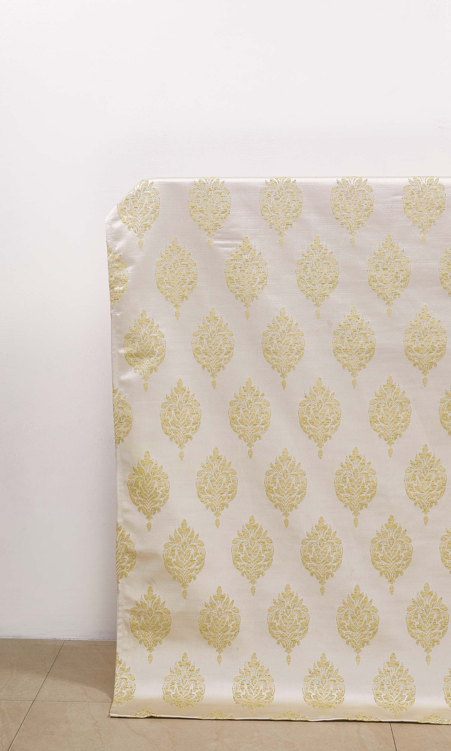Self-Patterned Damask Window Treatments Fabric Sample (Green)