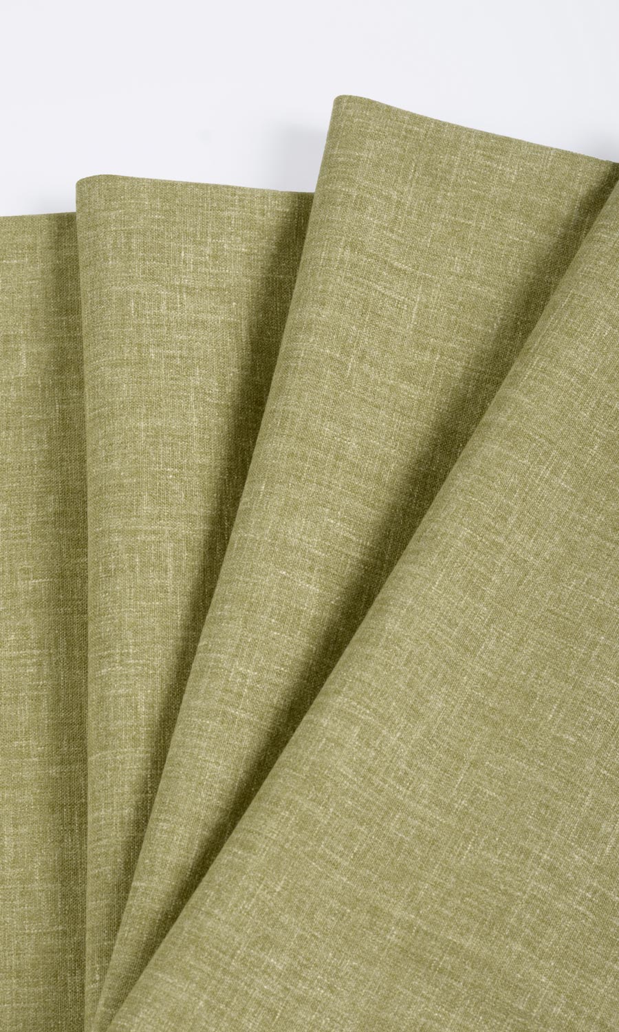 Poly-Cotton Blend Drapery for Living, Bedroom, Kitchen, Bathroom (Olive Green)