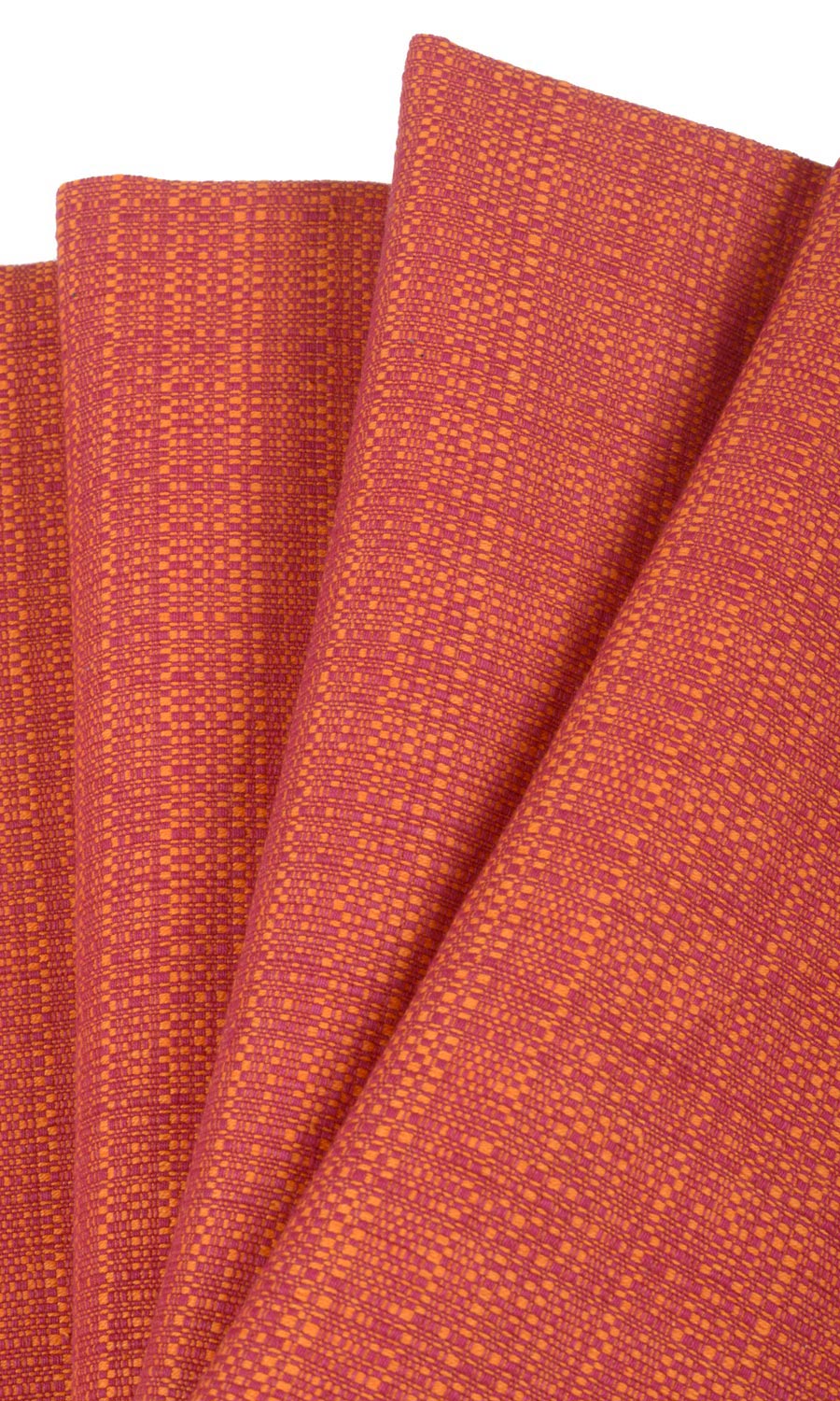 Cotton Window Treatments Fabric By the Metre (Orange Red)