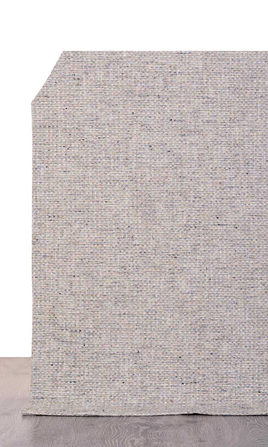 Textured  Pinch Pleat, Rod Pocket, Eyelet Curtains (Beige/ Brown)