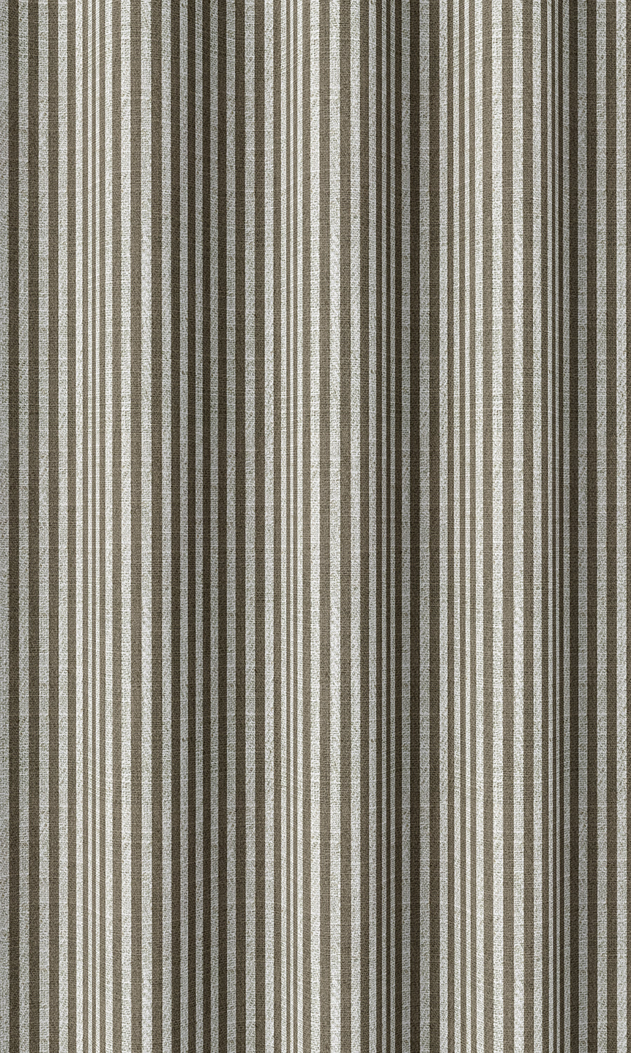 Striped Home Décor Fabric By the Metre (Mocha Brown/ White)