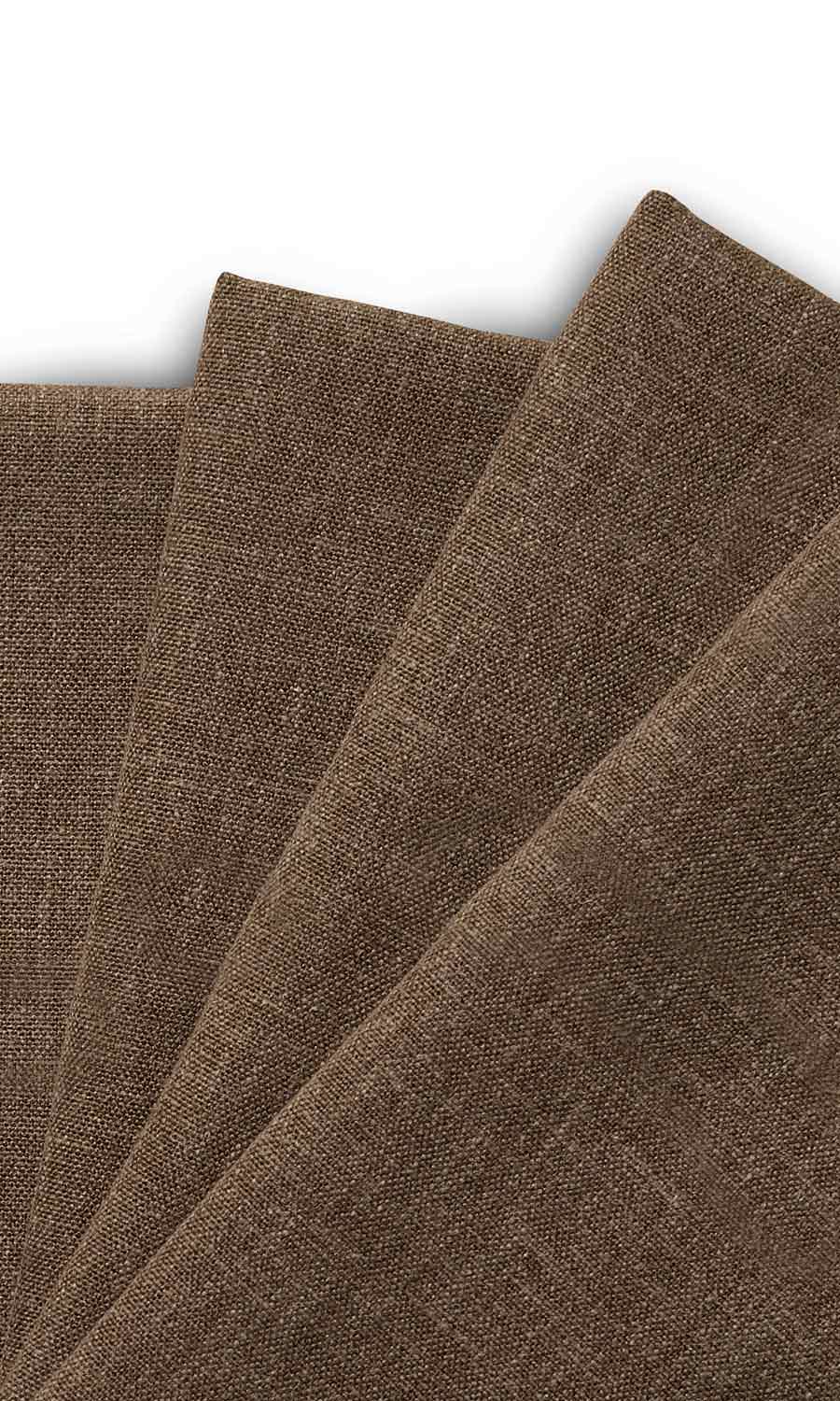 Textured Home Textile Fabric Material Sample (Brown)