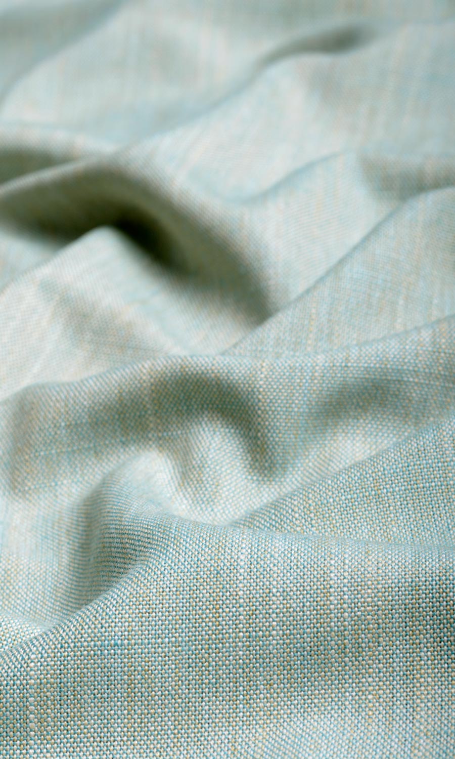 Plain Linen Texture Made-to-Measure Curtains (Pale Blue/ Green)