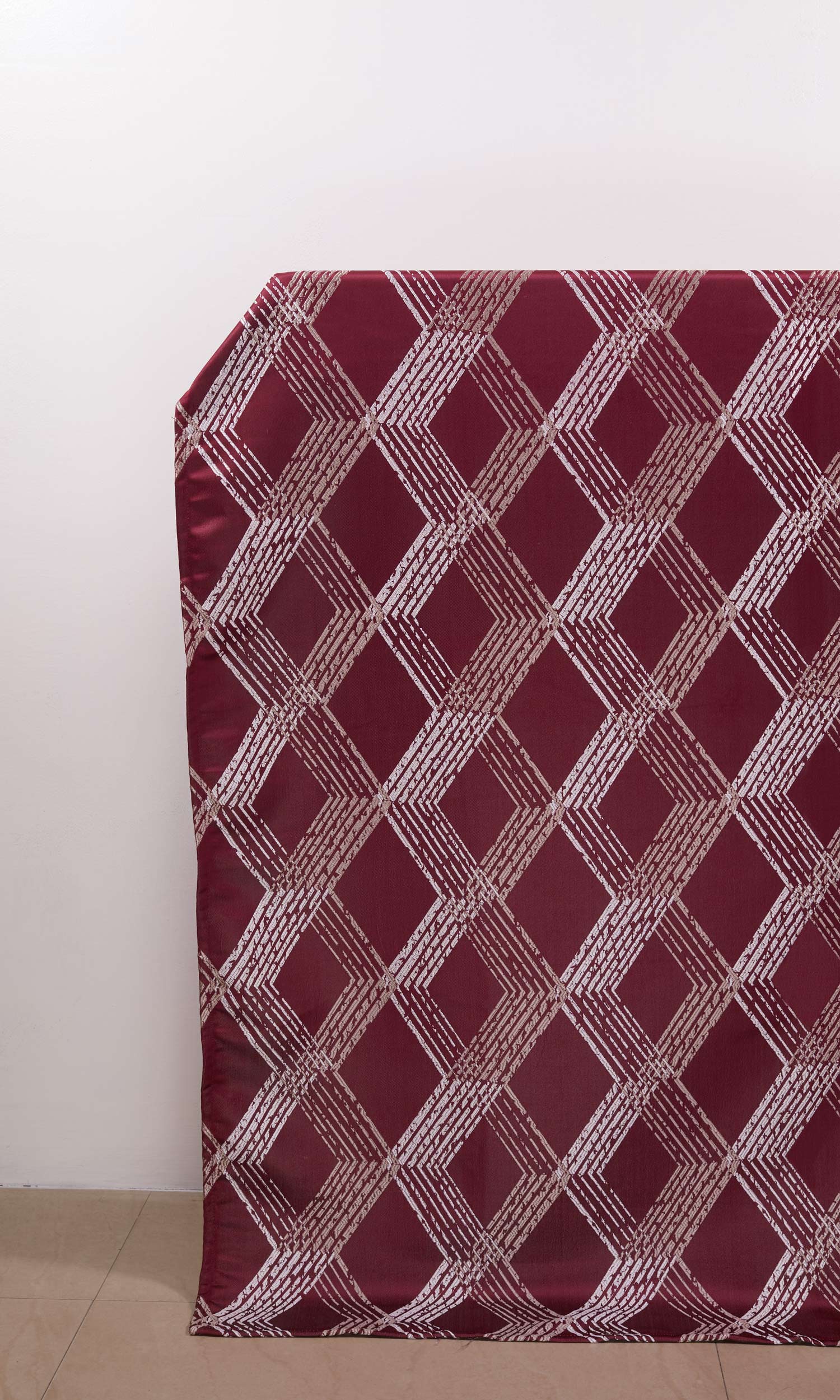 Geometric Patterned  Curtains (Red)