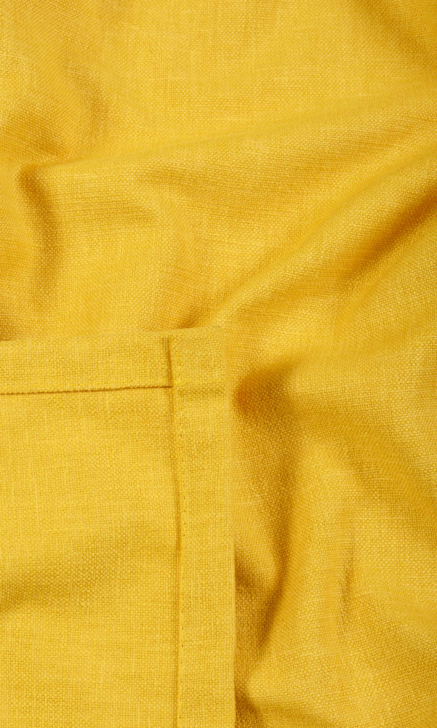 Linen Blend Curtains for Living, Bedroom, Kitchen, Bathroom (Yellow)