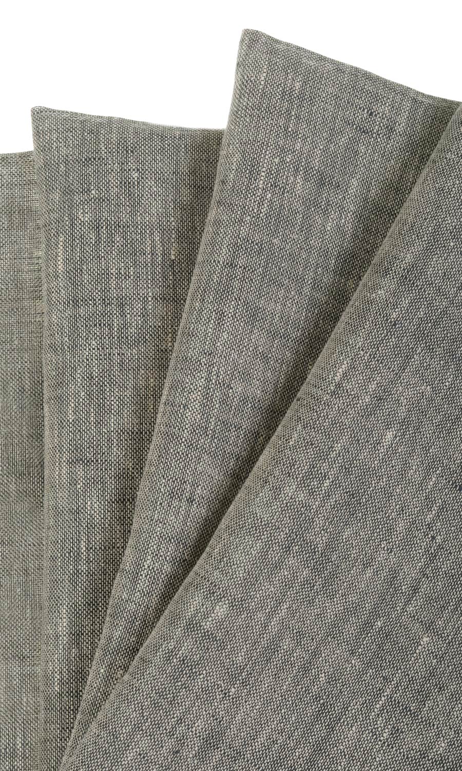 Sheer Linen Fabric By the Metre for Curtains & Drapes (Grey)