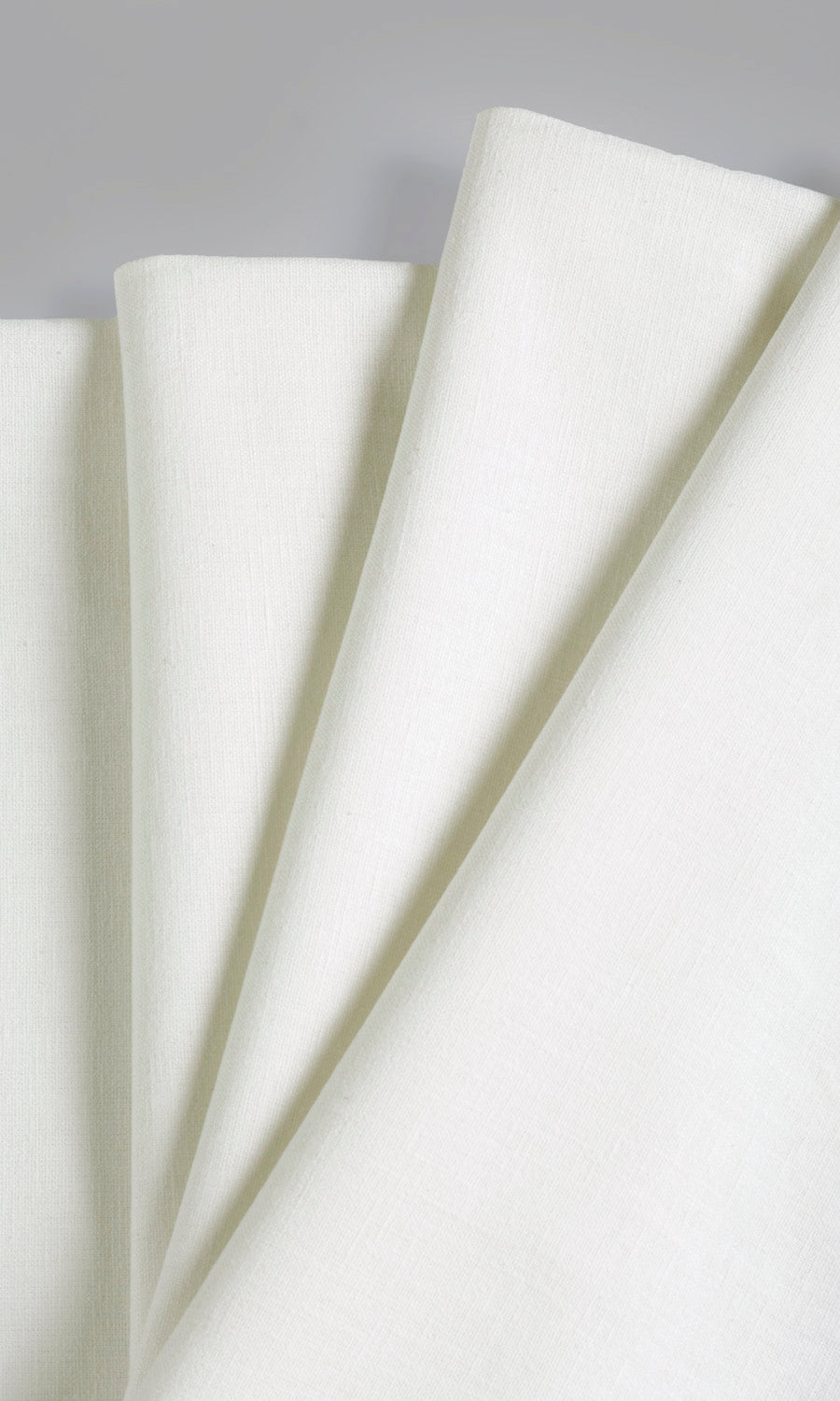 Poly-Cotton Blend Window Treatments Fabric By the Metre (White)